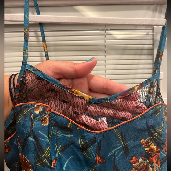 Xhilaration High-low dress size Medium in Beautiful Teal & Orange Fall Colors - Picture 4 of 8